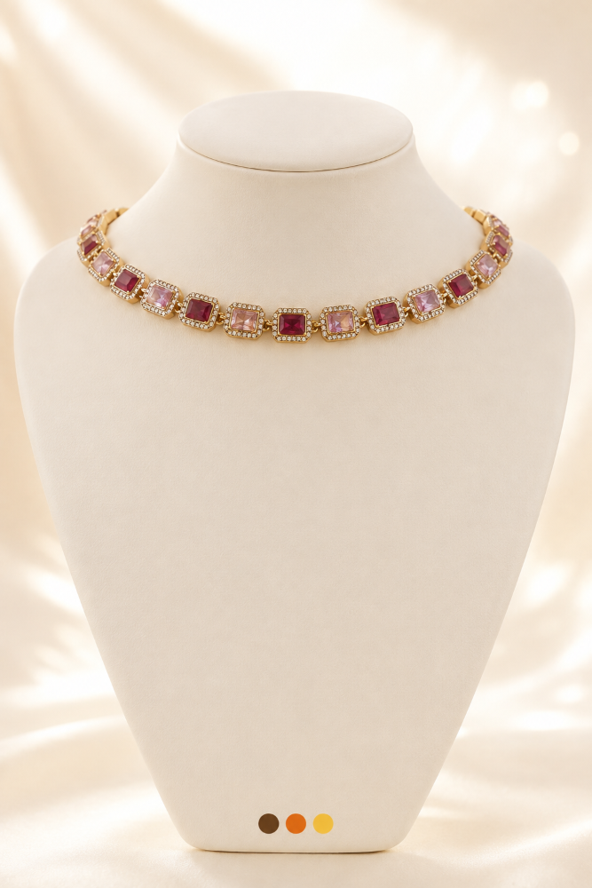 collier acier inoxydable rubissa , sur moderne-bijoux.fr - Bijoux ethniques & Femmes du monde