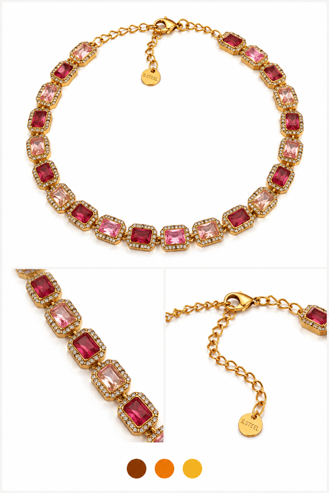 collier acier inoxydable rubissa , sur moderne-bijoux.fr - Bijoux ethniques & Femmes du monde