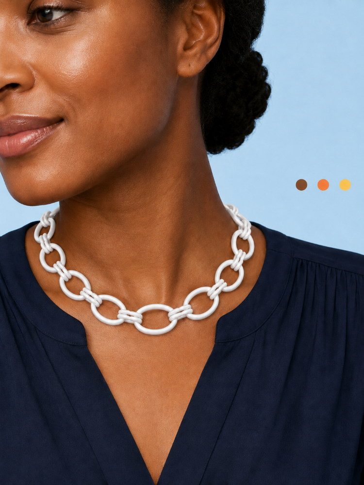 collier blanc kalao , sur moderne-bijoux.fr - Bijoux ethniques & Femmes du monde