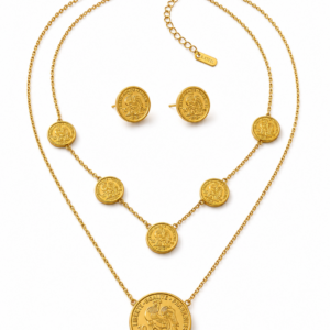 collier boucles acier pietra , sur moderne-bijoux.fr - Bijoux ethniques & Femmes du monde