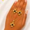 collier boucles oreilles acier inoxydable iza , sur moderne-bijoux.fr - Bijoux ethniques & Femmes du monde