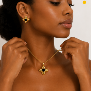 collier boucles oreilles acier inoxydable iza , sur moderne-bijoux.fr - Bijoux ethniques & Femmes du monde