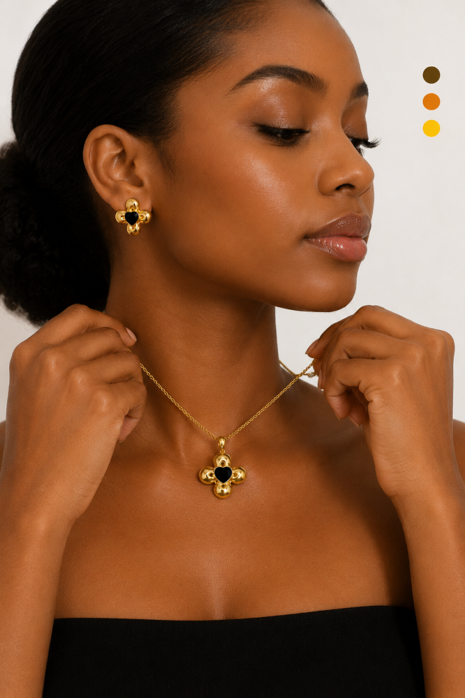 collier boucles oreilles acier inoxydable iza , sur moderne-bijoux.fr - Bijoux ethniques & Femmes du monde