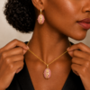 collier boucles oreilles acier inoxydable tressia , sur moderne-bijoux.fr - Bijoux ethniques & Femmes du monde