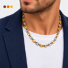 Collier acier inoxydable grain de café armand , sur moderne-bijoux.fr - Bijoux ethniques & Femmes du monde