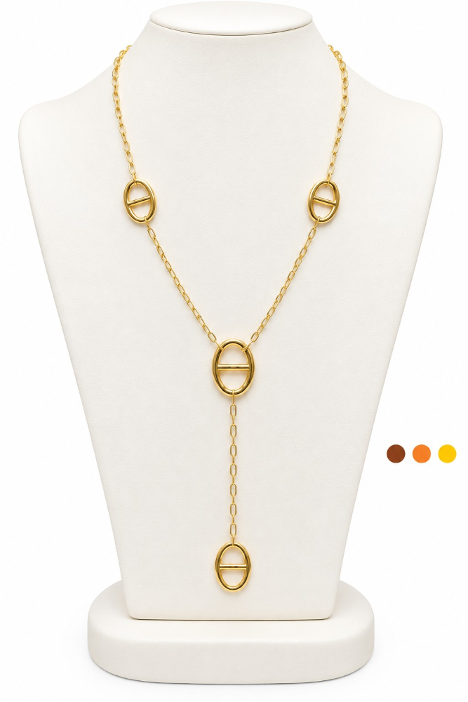 Collier maille marrin acier-inoxydable martina , sur moderne-bijoux.fr - Bijoux ethniques & Femmes du monde