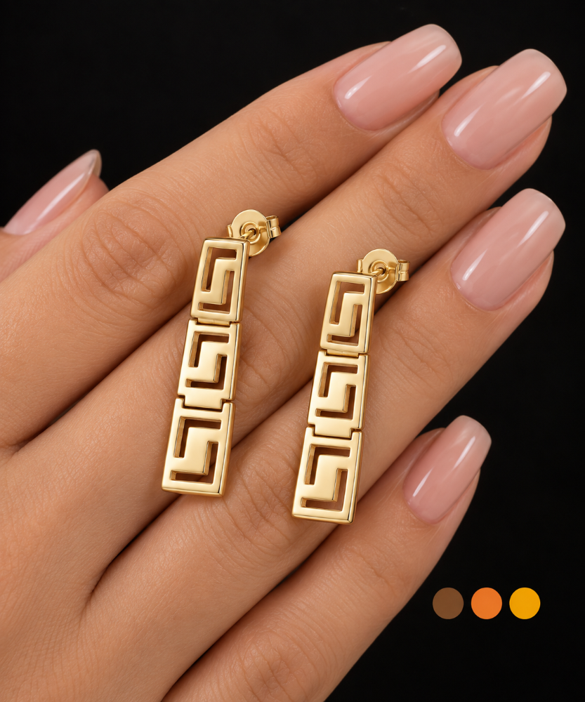boucles oreilles geoma moderne bijoux.fr - Bijoux ethniques & Femmes du monde.
