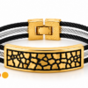 bracelet acier inoxydable leon , sur moderne-bijoux.fr - Bijoux ethniques & Femmes du monde