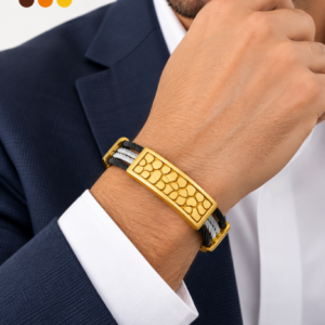 bracelet acier inoxydable leon , sur moderne-bijoux.fr - Bijoux ethniques & Femmes du monde