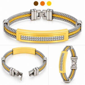 bracelet acier inoxydable ozeris , sur moderne-bijoux.fr - Bijoux ethniques & Femmes du monde
