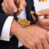 bracelet acier inoxydable- cuir teodor , sur moderne-bijoux.fr - Bijoux ethniques & Femmes du monde