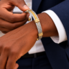 bracelet homme acier inoxydable jefferson , sur moderne-bijoux.fr - Bijoux ethniques & Femmes du monde