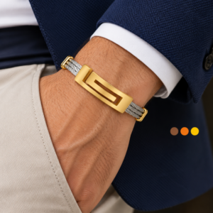 bracelet homme acier inoxydable teodor , sur moderne-bijoux.fr - Bijoux ethniques & Femmes du monde