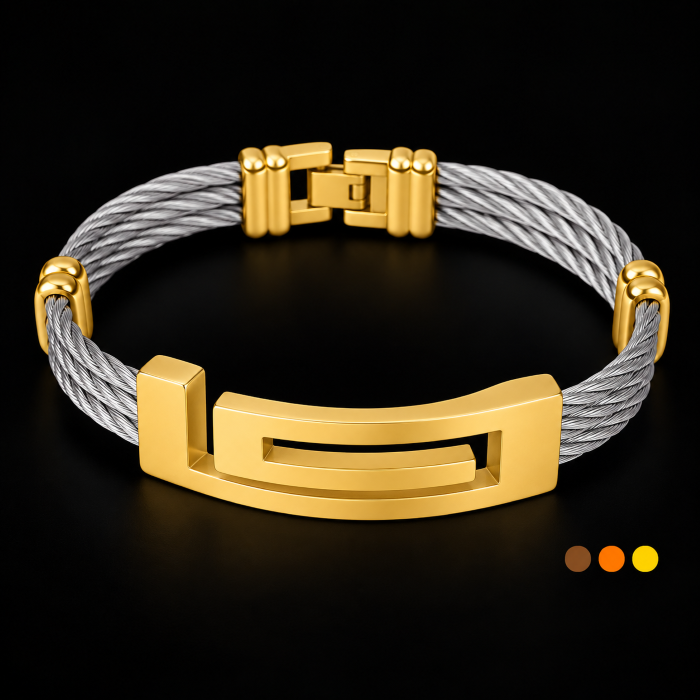 bracelet homme acier inoxydable teodor , sur moderne-bijoux.fr - Bijoux ethniques & Femmes du monde