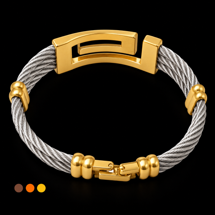 bracelet homme acier inoxydable teodor , sur moderne-bijoux.fr - Bijoux ethniques & Femmes du monde