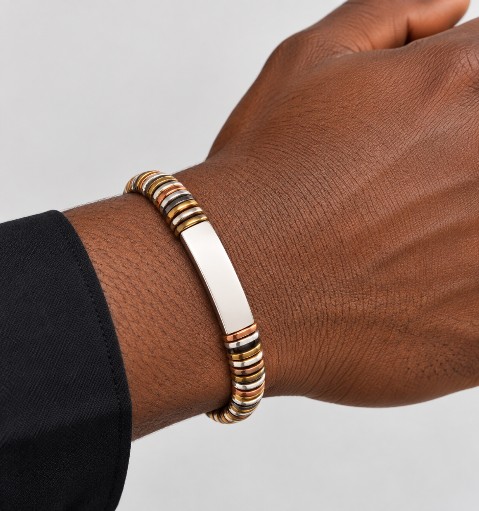 bracelet naminoro quatre métaux kounandi , sur moderne-bijoux.fr - Bijoux ethniques & Femmes du monde