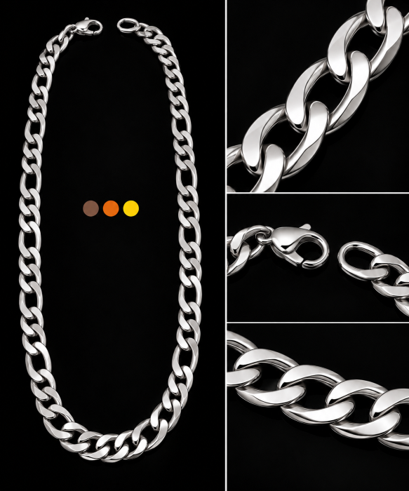 chaine acier inoxydable homme tristan , sur moderne-bijoux.fr- bijoux ethniques & Femmes du monde