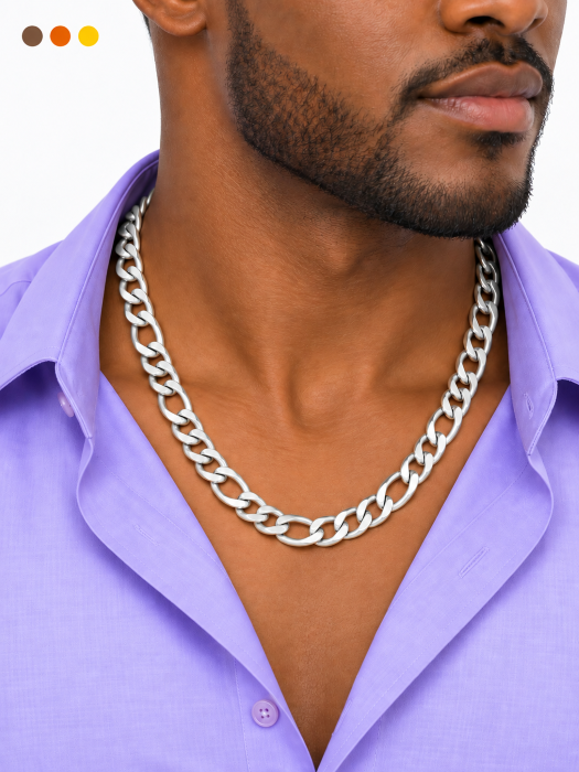 chaine acier inoxydable homme tristan , sur moderne-bijoux.fr- Bijoux ethniques & Femmes du monde
