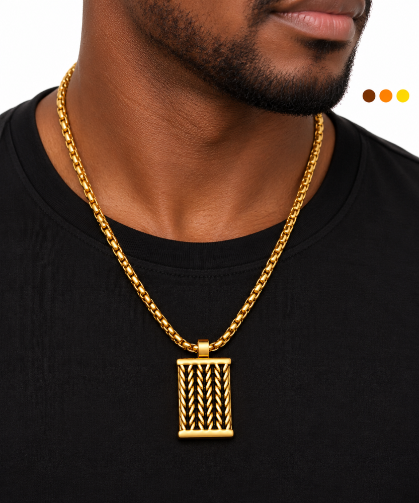 chaine de cou acier inoxydable arès , sur moderne-bijoux.fr - Bijoux ethniques & Femmes du monde
