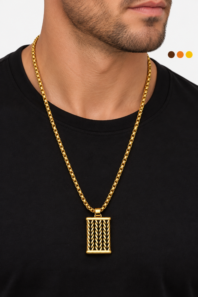 chaine de cou acier inoxydable arès , sur moderne-bijoux.fr - Bijoux ethniques & Femmes du monde