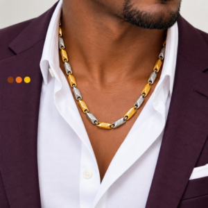 chaine de cou homme acier inoxydable homme alpha , sur moderne-bijoux.fr - Bijoux ethniques & Femmes du monde