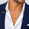 chaine de cou homme acier inoxydable homme alpha , sur moderne-bijoux.fr - Bijoux ethniques & Femmes du monde
