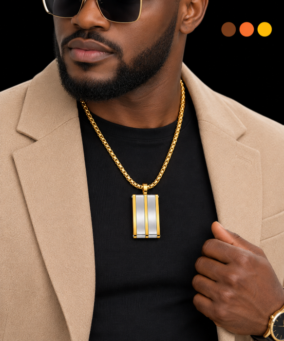 chaine de cou acier inoxydable ulysse , sur moderne-bijoux.fr - Bijoux ethniques & Femmes du monde