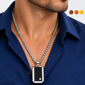 chaine de cou acier inoxydable marcus , sur moderne-bijoux.fr - Bijoux ethniques & Femmes du monde