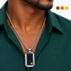 chaine de cou acier inoxydable marcus , sur moderne-bijoux.fr - Bijoux ethniques & Femmes du monde