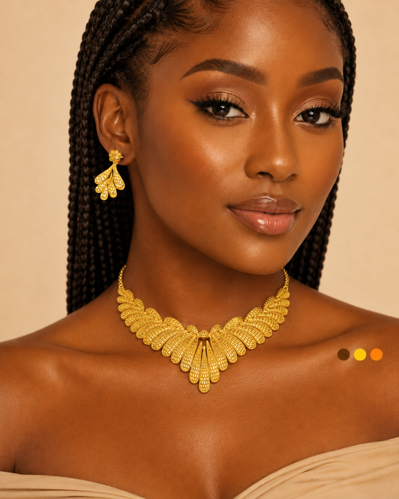 collier & boucles oreilles gloria , sur moderne-bijoux.fr - Bijoux ethniques & Femmes du monde