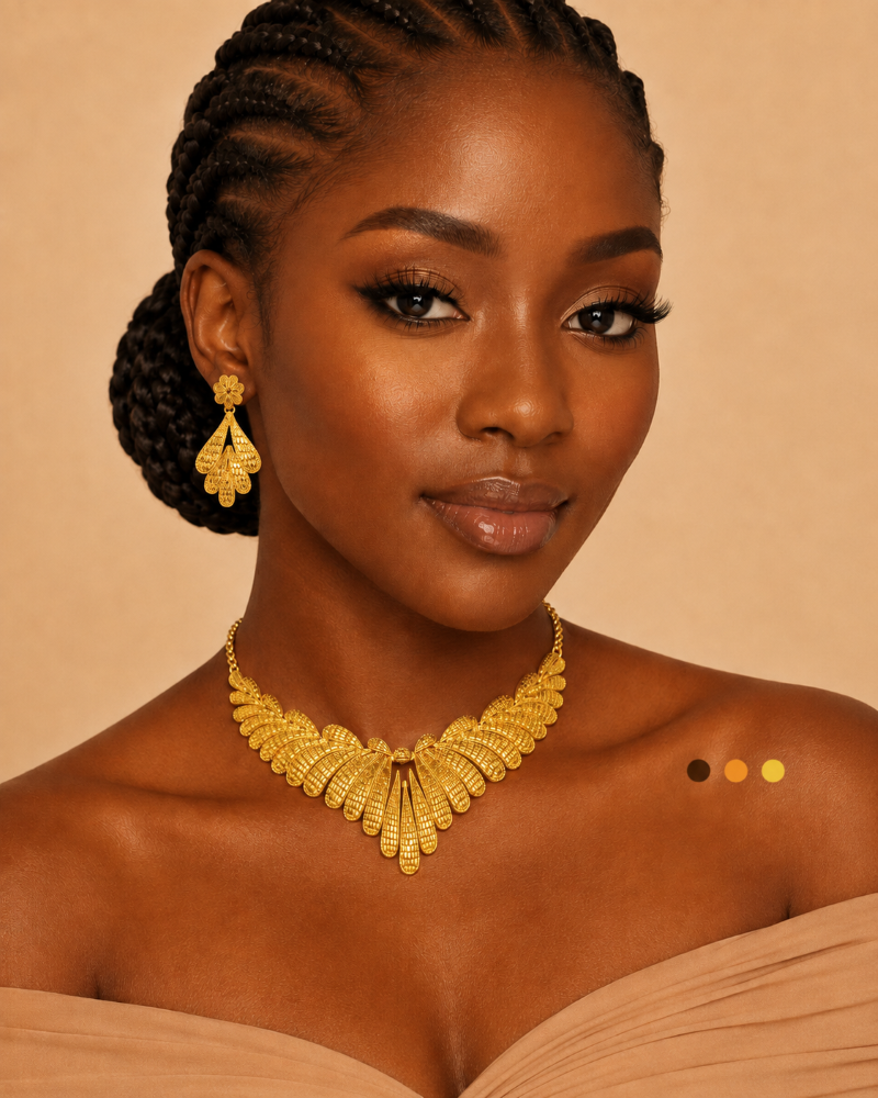 collier & boucles oreilles gloria , sur moderne-bijoux.fr - Bijoux ethniques & Femmes du monde