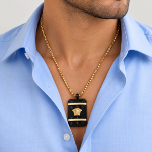 collier homme acier inoxydable eliot , sur moderne-bijoux.fr - Bijoux ethniques & Femmes du monde