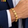 Bracelet homme grain de café acier inoxydable ted , sur moderne-bijoux.fr - Bijoux ethniques & Femmes du monde