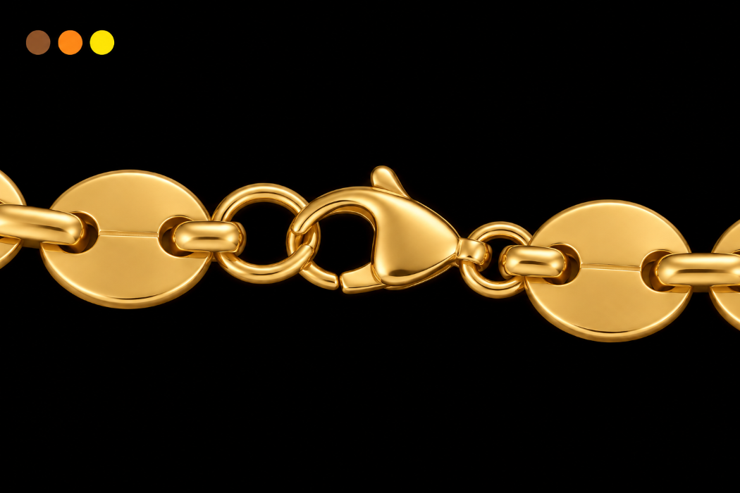 Bracelet homme grain de café acier inoxydable ted , sur moderne-bijoux.fr - Bijoux ethniques & Femmes du monde