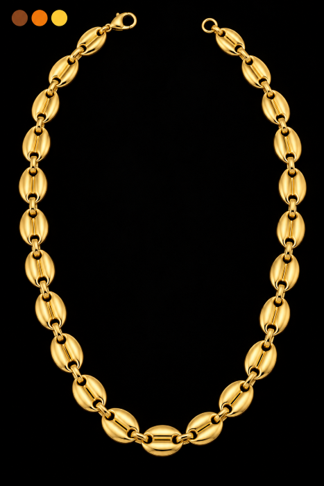 Chaine de cou acier inoxydable lamine , sur moderne-bijoux.fr - Bijoux ethniques & Femmes du monde