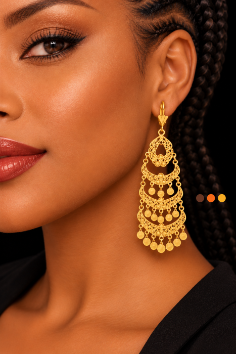 boucles oreilles acier inoxydable emati , sur moderne-bijoux.fr - Bijoux ethniques & femmes du monde