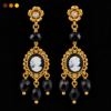 boucles oreilles acier inoxydable-camée , sur moderne bijoux.fr - Bijoux ethnique & Femmes du monde