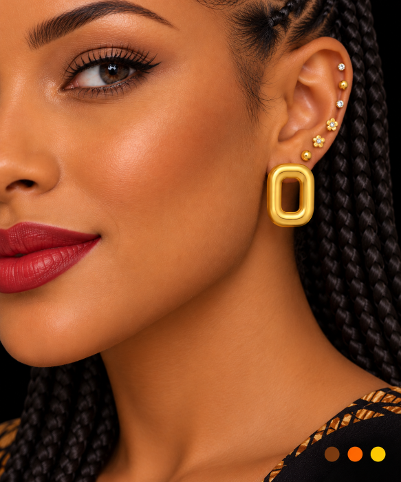 boucles oreilles acier inoxydable malati , sur moderne-bijoux.fr - Bijoux ethniques & Femmes du monde