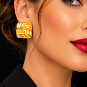boucles oreilles acier inoxydable megaline , sur moderne-bijoux.fr - Bijoux ethniques & Femmes du monde