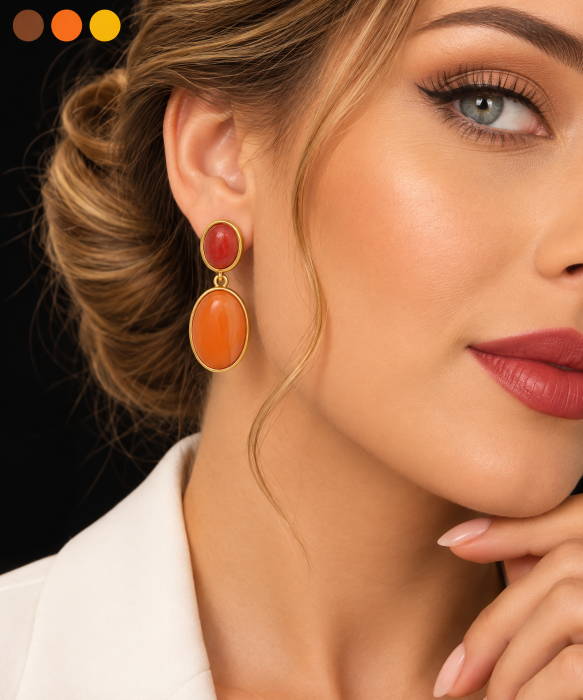 boucles oreilles acier inoxydable warrena , sur moderne-bijoux.fr - Bijoux ethniques & Femmes du monde