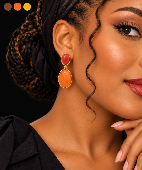 boucles oreilles acier inoxydable warrena , sur moderne-bijoux.fr - Bijoux ethniques & Femmes du monde