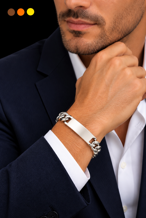 bracelet acier inoxydable boro , sur moderne-bijoux.fr - Bijoux ethniques & Femmes du monde