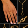 Chaine de main en acier inoxydable GUETTY, sur moderne-bijoux.fr - Bijoux ethniques & Femmes du monde