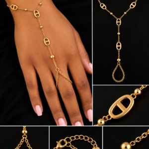 Chaine de main en acier inoxydable GUETTY, sur moderne-bijoux.fr - Bijoux ethniques & Femmes du monde