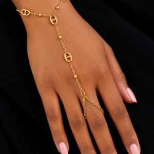 Chaine de main en acier inoxydable GUETTY, sur moderne-bijoux.fr - Bijoux ethniques & Femmes du monde