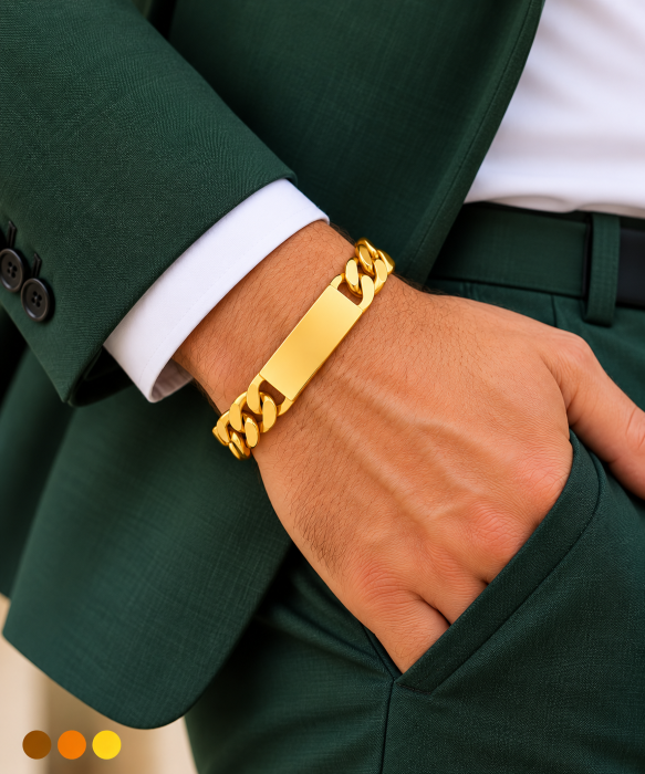 bracelet acier inoxydable homme mossy , sur moderne-bijoux.fr - Bijoux ethniques & Femmes du monde