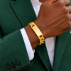 bracelet acier inoxydable homme mossy , sur moderne-bijoux.fr - Bijoux ethniques & Femmes du monde