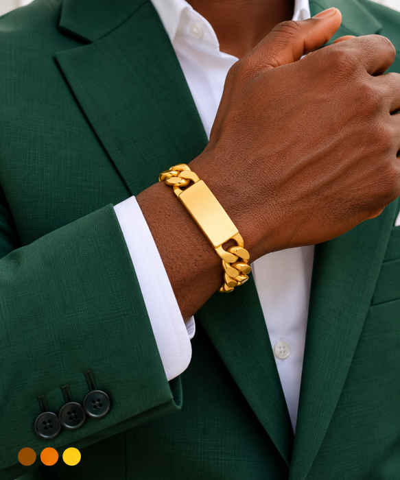 bracelet acier inoxydable homme mossy , sur moderne-bijoux.fr - Bijoux ethniques & Femmes du monde