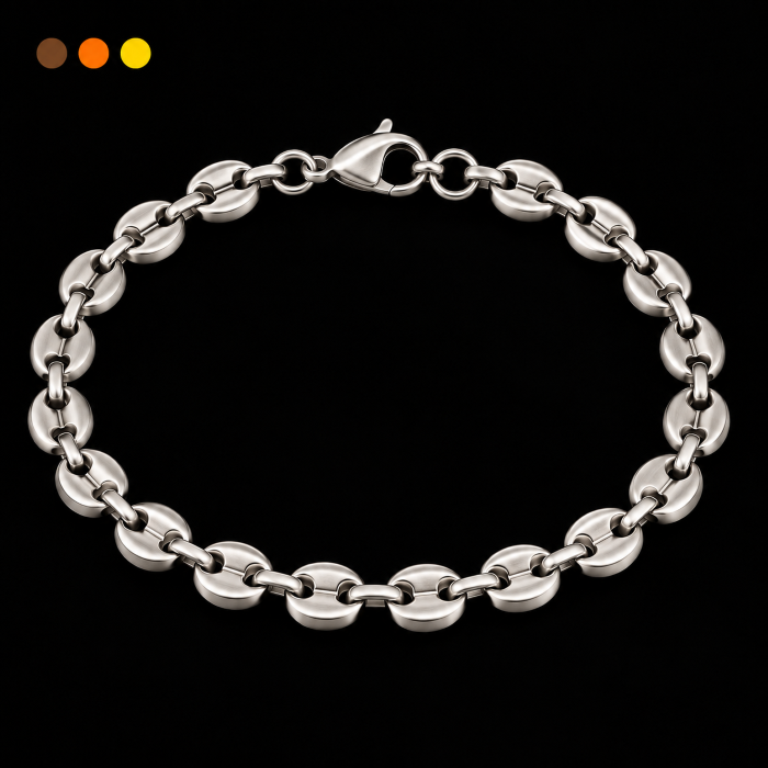 bracelet homme acier inoxydable gaston , sur moderne-bijoux.fr - Bijoux ethniques & Femmes du monde