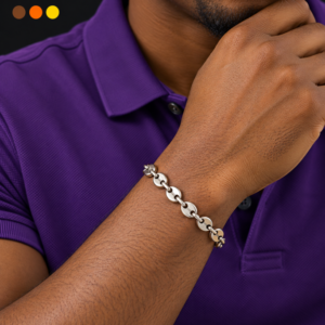 bracelet homme acier inoxydable gaston , sur moderne-bijoux.fr - Bijoux ethniques & Femmes du monde